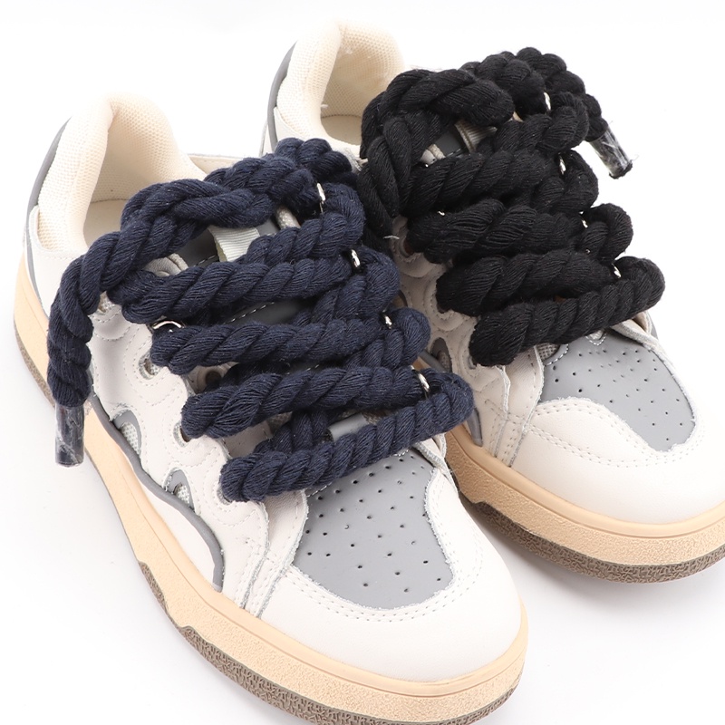 Dây Giày cotton Bện Ba Sợi Dạng Xoắn Thông Dụng Màu Sắc Trơn 10mm