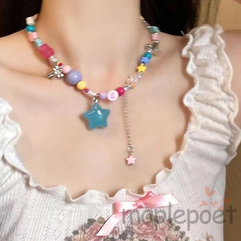 Vòng cổ choker Mặt Hình Ngôi Sao / Nơ / Trái Tim Nhiều Màu Sắc Thời Trang Cho Nữ