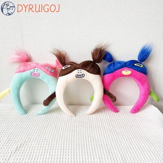 Dyruidoj băng đô cài tóc rửa mặt bằng vải bông họa tiết hoạt hình ba chiều vui nhộn