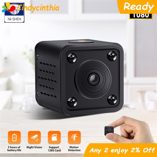 Cici 1 Bộ camera Hồng Ngoại mini f9 1080p hd wifi ip Hỗ Trợ Quay Ban Đ