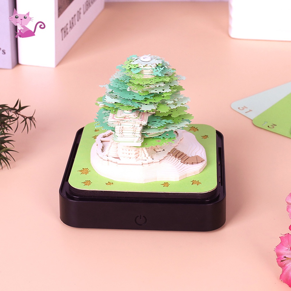 Thời Trang Lịch Giấy Ghi Chú Để Bàn Hình Cây 3d