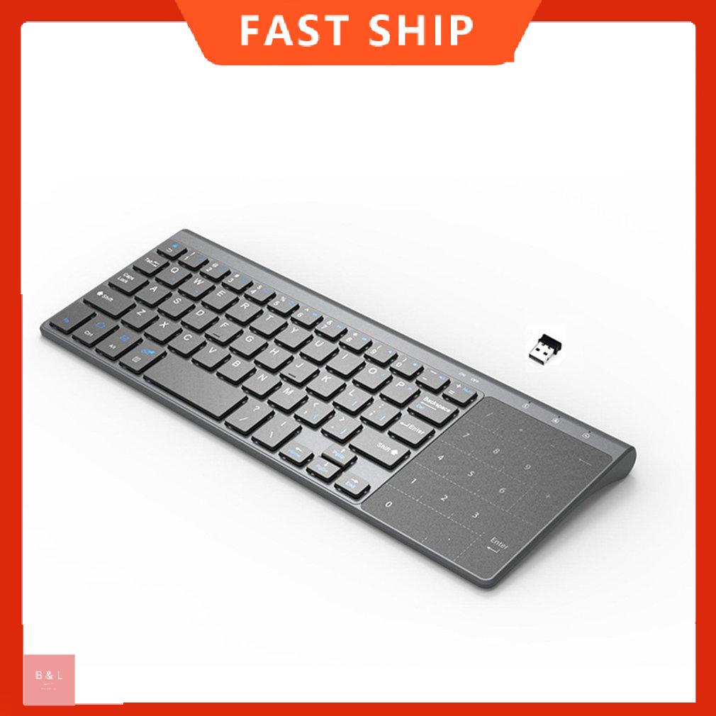 Bàn phím mini không dây USB 2.4GHz mỏng có bàn di chuột số Bàn phím số cho máy tính bảng, máy tính xách tay