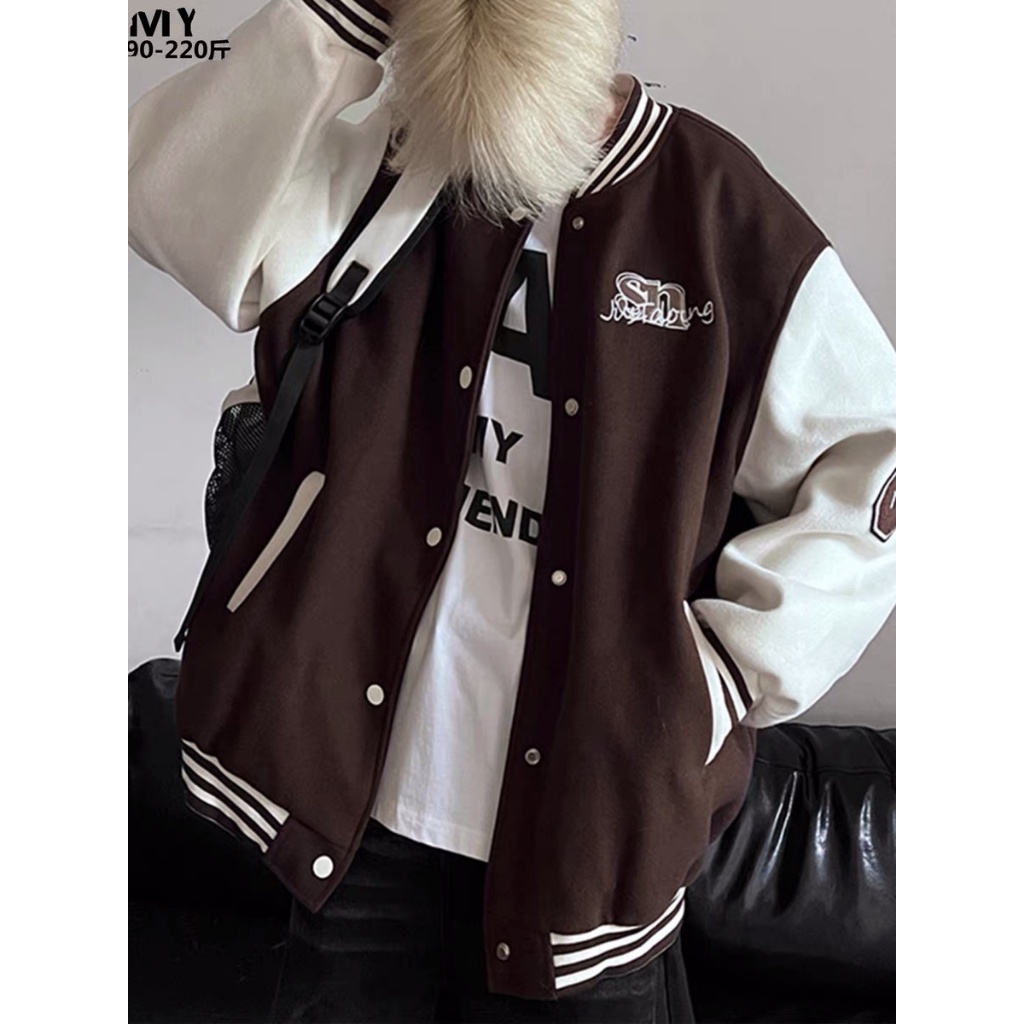 Áo khoác bomber SN , dáng varsity chất nỉ thời trang đường phố cho nam và nữ EB013 Meme