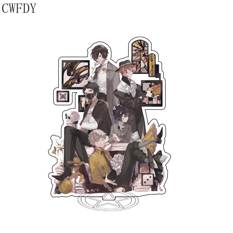 Mô hình Standee Anime Bungou Stray Dogs Acrylic Stand Cartoon Figure Osamu Dazai Kunikida Doppo Stray Dogs Keychain