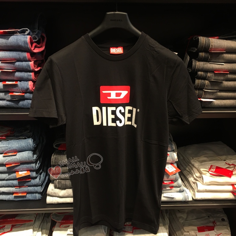 Diesel Áo Thun cotton Ngắn Tay In logo Cá Tính Dành Cho Nam