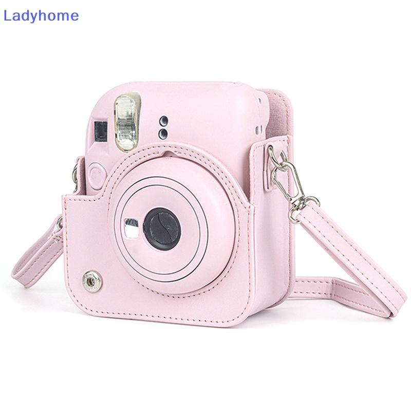 Bao Da pu Bảo Vệ Máy Ảnh instax mini 12 Kèm Dây Đeo Vai Tiện Dụng