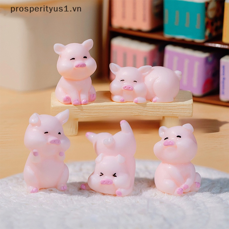 Tượng Heo Con mini Dễ Thương Trang Trí Tiểu Cảnh / Sân Vườn