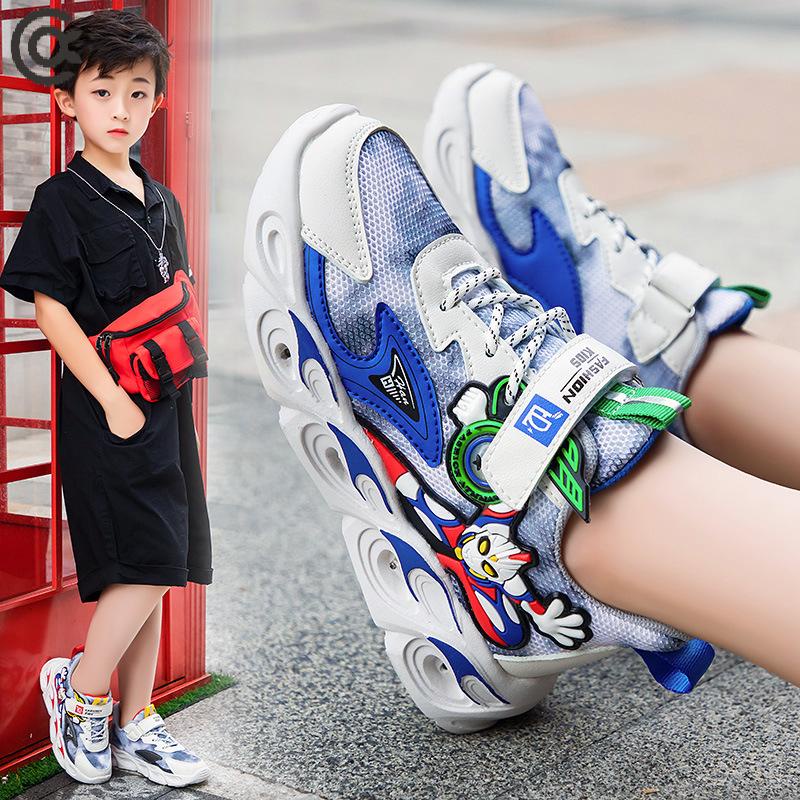 Giày Thể Thao Đế Mềm Chống Trượt Thoáng Khí Có Đèn led Dạ Quang Dành Cho Nam