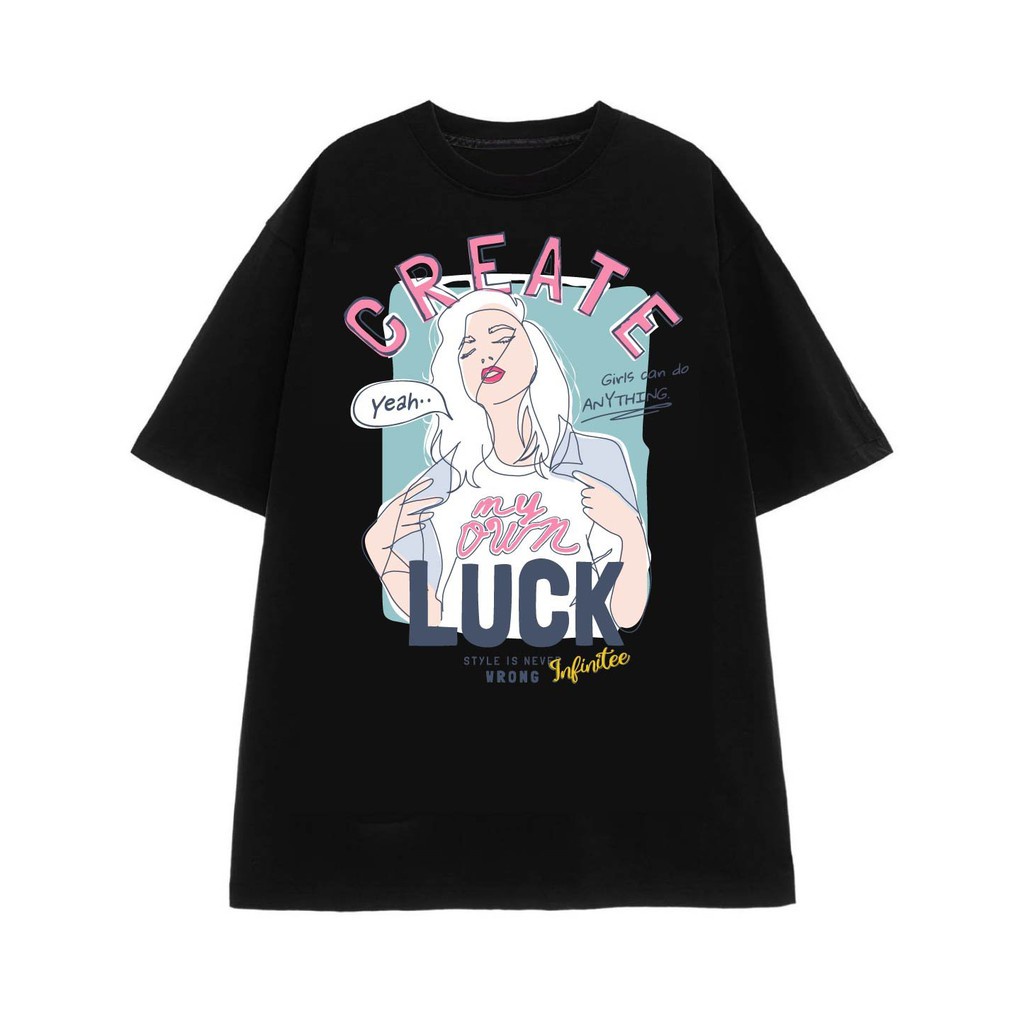 Áo thun INFINITEE Fni0718, Thun 100% Cotton - form rộng Unisex