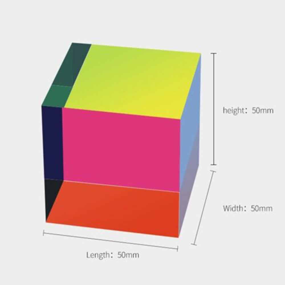 Cmy Mixing Colour Cube 50mm 2" Acrylic Cube Prism Decor Toy Photography