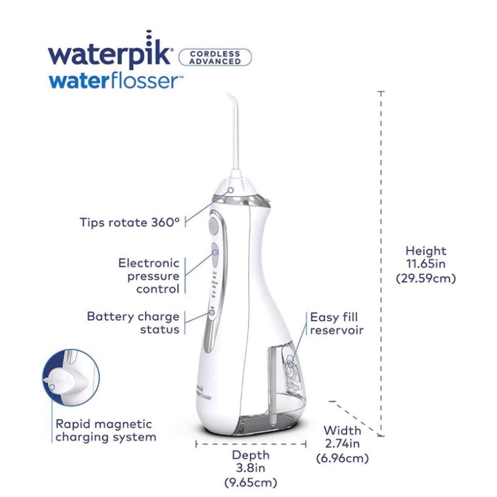Máy Tăm Nước WATERPIK WP560, Lực Mạnh, Sóng Ion Âm, Ngừa Mảng Bám , Nhập Mỹ, BH 12 Tháng, Hàng Chính Hãng, Shop Hàng Đức