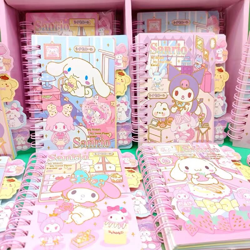 1 Sổ Ghi Chú Họa Tiết my melody cinnamoroll sanrioed anime kawaii Dễ Thương