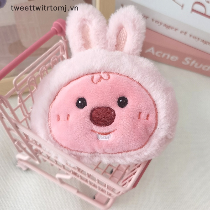 Móc Khóa Hình Búp Bê Nhồi Bông tomj Màu Hồng Dễ Thương