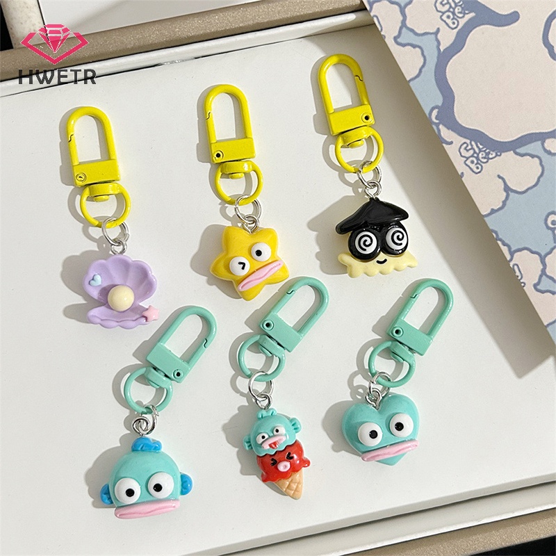SANRIO Móc Chìa Khóa Hình Cá hanton Xấu Xí Sáng Tạo Vui Nhộn Mới