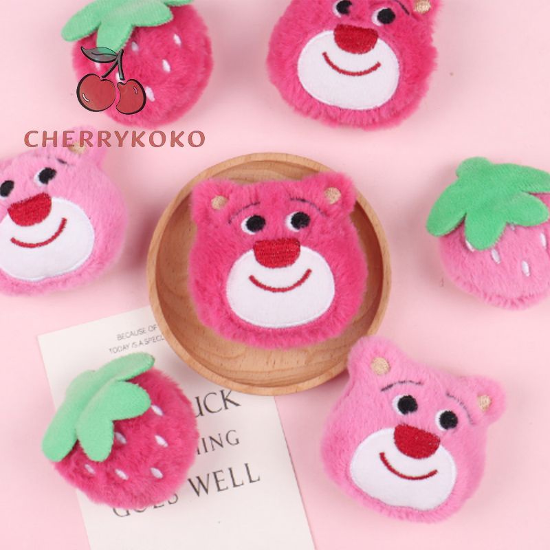 🍒🍒Cherrykoko Ghim Cài Áo Hình Gấu / Dâu Tây Bằng Bông Dễ Thương Thời Trang Cho Nữ / Trẻ Em