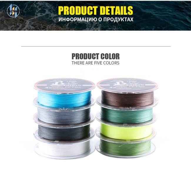 Zhin Cuộn Dây Câu Cá pe Bện 4 Sợi 100m / 109yds 10lb-80lb Siêu Chắc Chắn