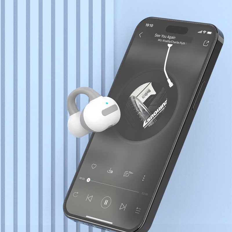 Tai nghe Bluetooth không dây kẹp vành tai TWS mã M-S8, Mẫu tai nghe thể thao chống thấm nước, chống ồn - YKD