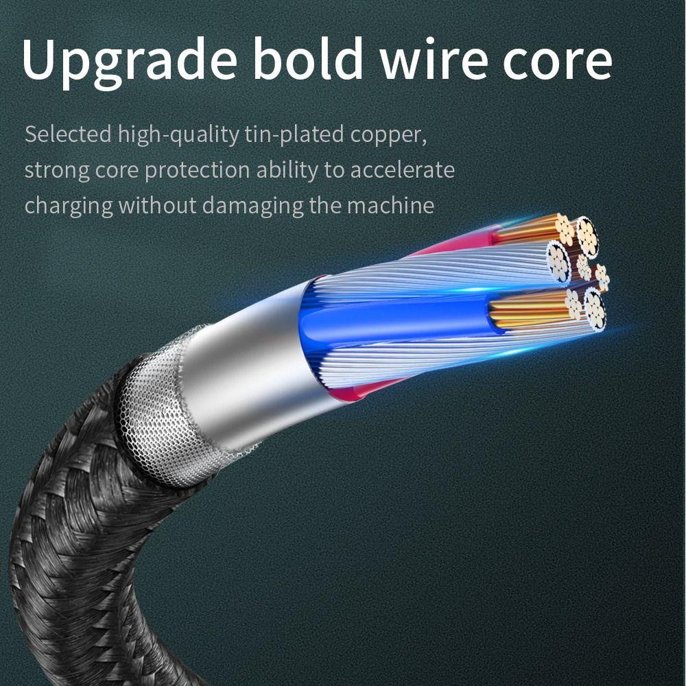 Dây Cáp usb Loại c 5a Có Đèn led 1.2 / 2m 2 Trong 1 Cho / huawei / poco