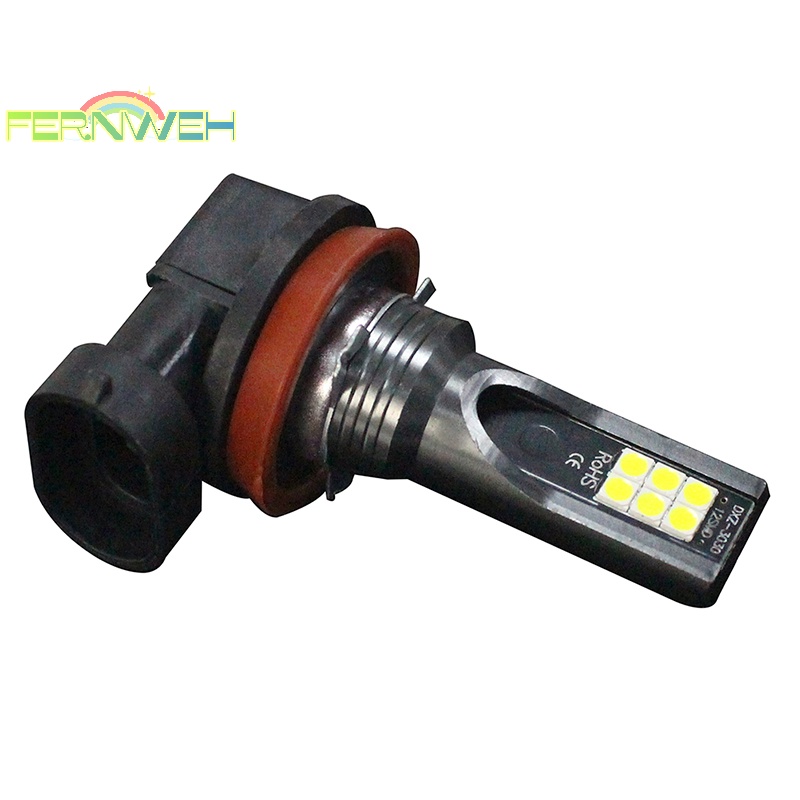 1 Bóng Đèn led Sương Mù h8 / h9 h11 3030 12smd 12v 6000k Cho Xe Hơi