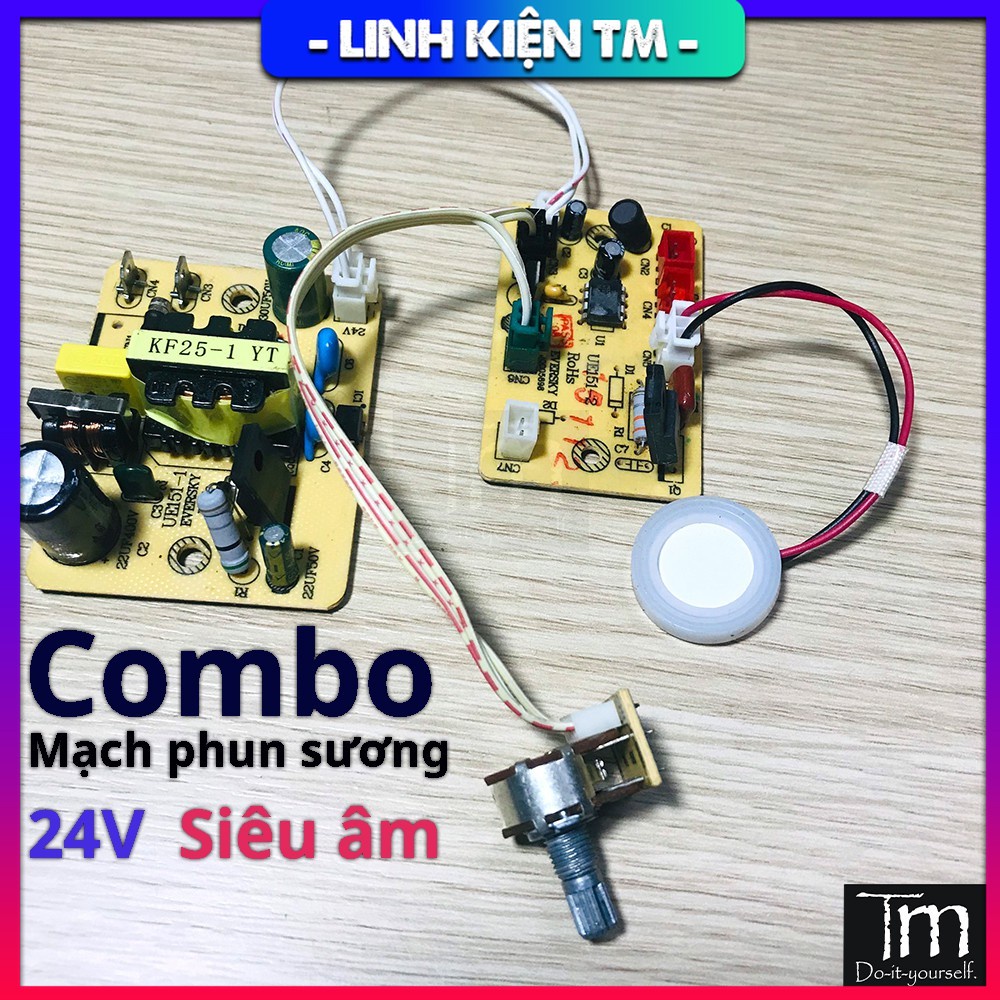 Combo Mạch Phun Sương Siêu Âm 24V 20W
