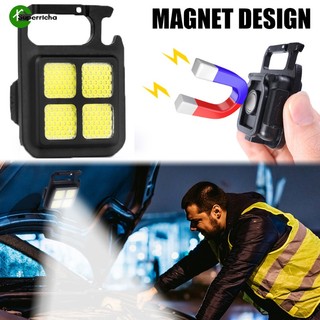 Móc Khóa Đèn Pin cob Khẩn Cấp mini Cầm Tay Đa Năng 3 Chế Độ Kèm Sạc Tiện Dụng Mang Theo Du Lịch / Cắm Trại