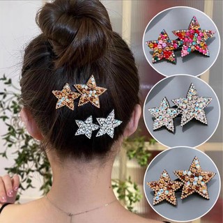 Kẹp tóc ngôi sao đính pha lê lấp lánh sang trọng phong cách Hàn Quốc K61