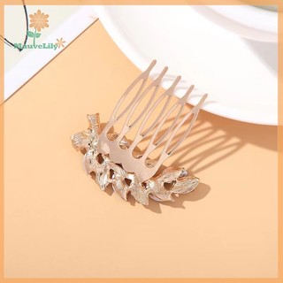 LILY Thời Trang Đơn Giản Kim Cương Giả Lược Tóc Vintage Pha Lê Sáng Bóng Kẹp Tóc Cho Phụ Kiện Tóc Cưới Mũ uuu
