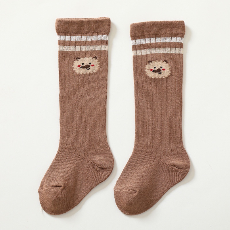 Mới Tất cotton Kẻ Sọc In Hoạt Hình Động Vật Thời Trang Thu Đông Cho Bé