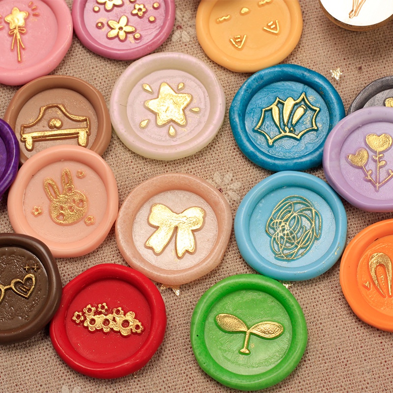 22mm Mini Brass Vintage Wax Stamp Creative Wax Stamp Head Dễ thương Stamp Firepaint Stamp DIY Thủ công mỹ nghệ Thư trang trí tem