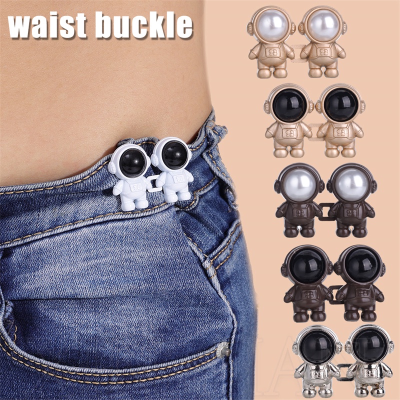 Kẹp Kim Loại / Kẹp Quần Áo / Váy / Thắt Lưng Không Cần Khâu Hình Phi Hành Gia Hoạt Hình Có Thể Điều Chỉnh Được