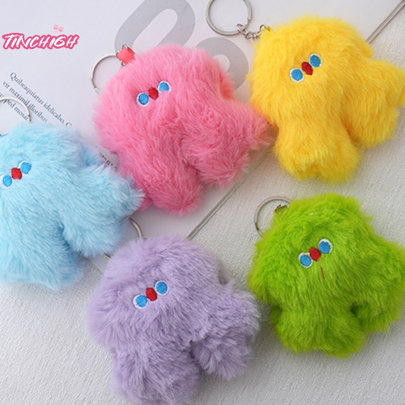 Móc Khóa Túi Xách Hình Búp Bê Mắt To Nhồi Bông Mềm Mại Chống Rơi Thông Dụng