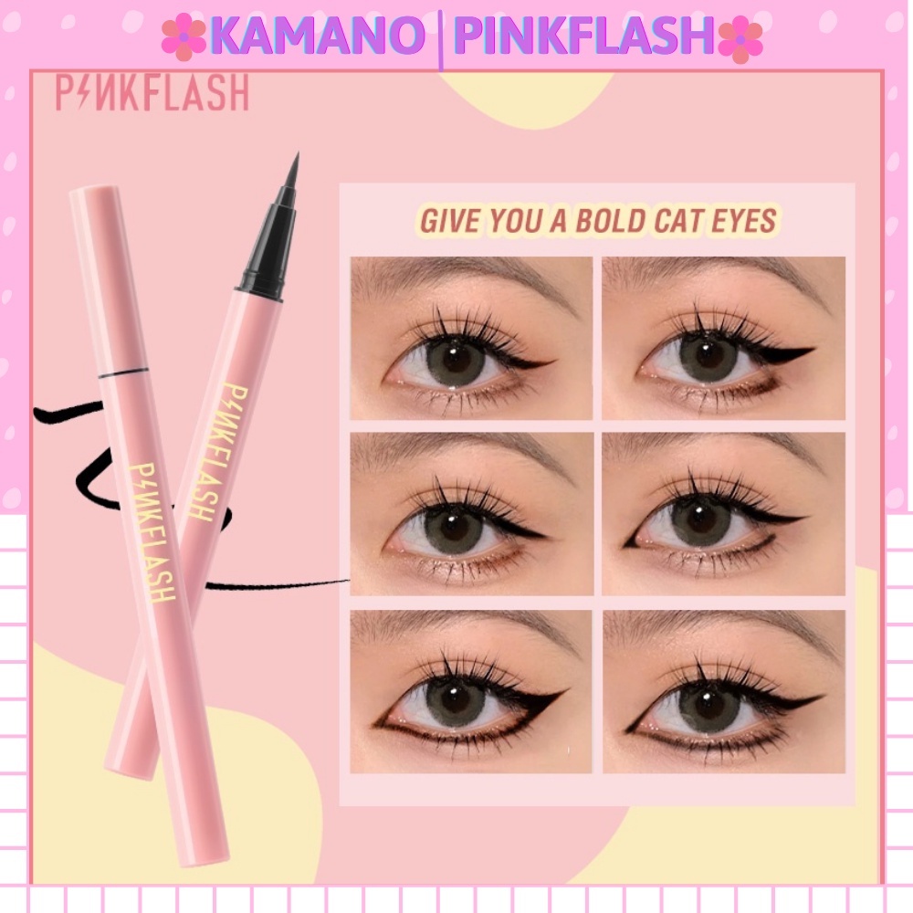 Bút kẻ mắt Pinkflash dạng lỏng nhanh khô  chất lì chống nước lâu trôi 30g PF-E01