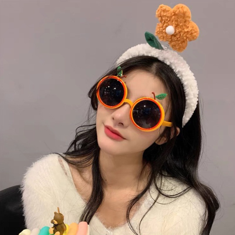 Băng Đô Cài Tóc Phủ Lông Trang Điểm / Rửa Mặt Họa Tiết Hoạt Hình Kiểu Hàn Quốc Dễ Thương