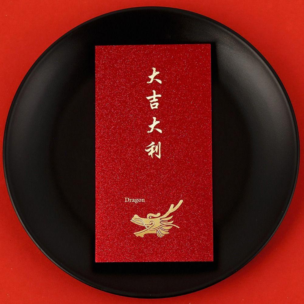 Bao Lì Xì Năm Mới May Mắn Họa Tiết Rồng Phong Cách Trung Hoa