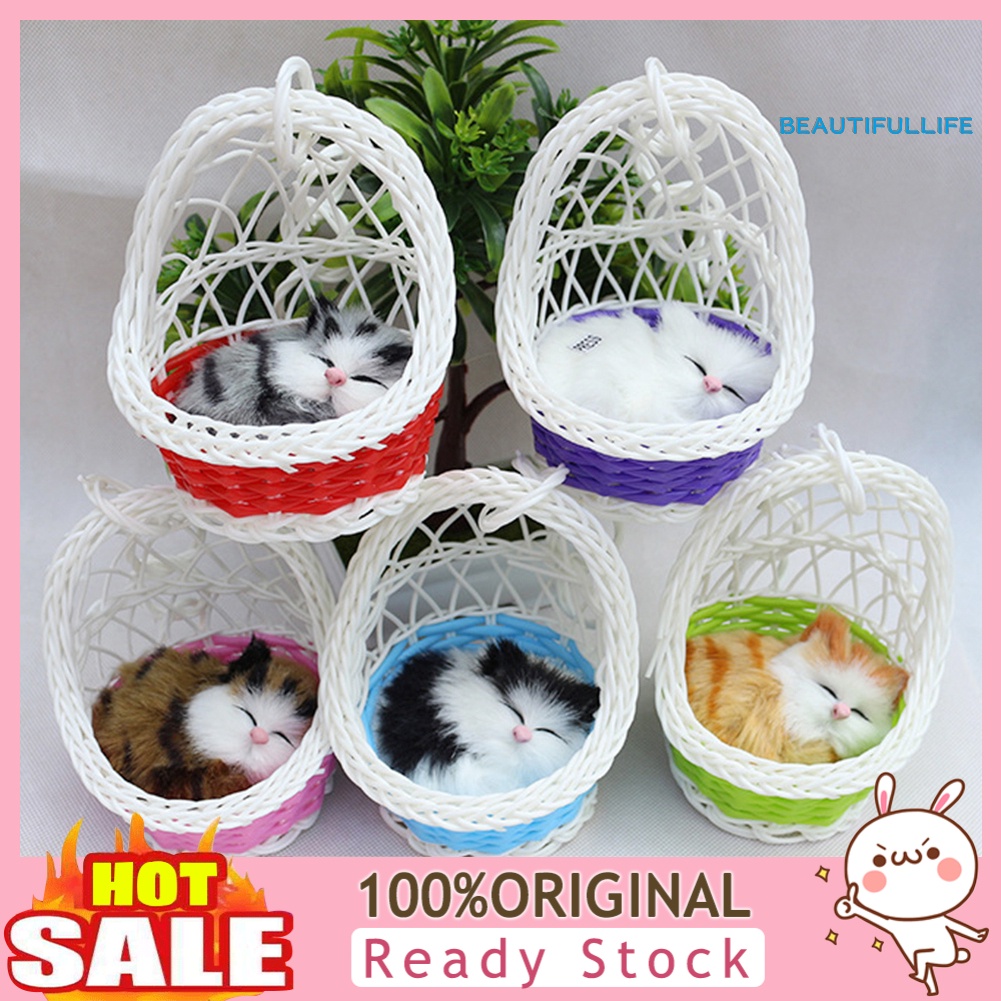 Thú Nhồi Bông Hình Mèo Dễ Thương Có Âm Thanh Trang Trí Nhà Cửa