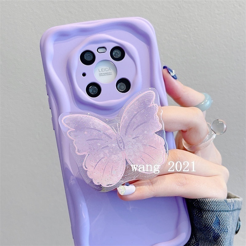 Ốp Điện Thoại Màu macaron Có Giá Đỡ Hình Bướm Cho xiaomi13t xiaomi 13t pro 5g