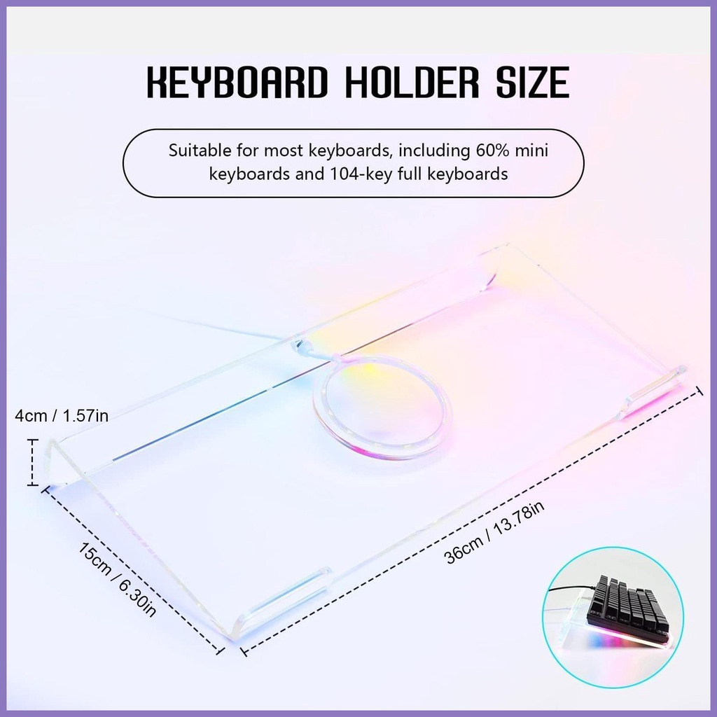 Giá Đỡ Nâng Bàn Phím Máy Tính Bằng acrylic Trong Suốt Tiện Dụng Cho Gia Đình nota2vn