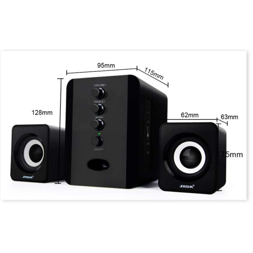 Loa Máy Tính mini Kaw D202 giá rẻ âm thanh sống động loa cho laptop, máy bàn PC