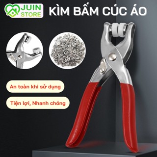 Kìm Bấm Cúc Vành Áo Kim Loại, Dụng Cụ Kìm Bấm Khuy Kèm Cúc Bấm 9.5mm Thép Không Gỉ