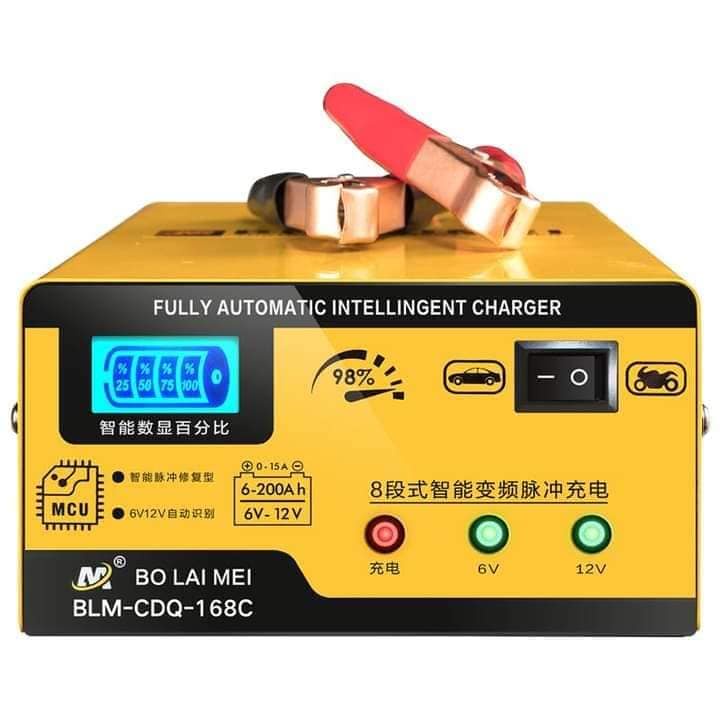 SẠC BÌNH ĂC QUY Ô TÔ 12V-24V - 200AH THÔNG MINH TỰ ĐỘNG NGẮT KHI ĐẦY - BTN23