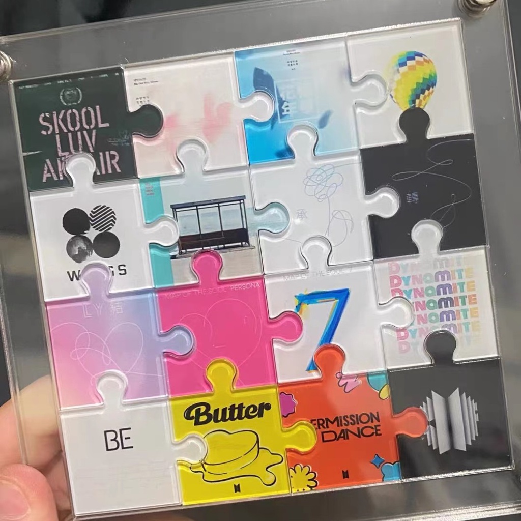 Khung Trưng Bày Tranh Ghép Hình bts 15 * 15cm