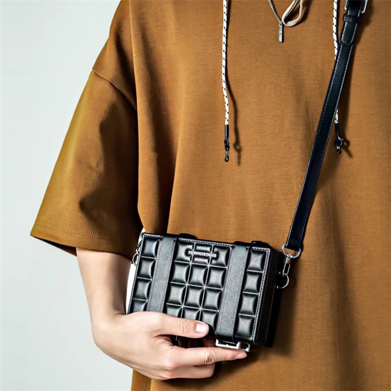 XINYIMEI Túi Đeo Chéo Hình Khối Vuông Nhỏ Thời Trang Cao Cấp Dành Cho Nam Nữ