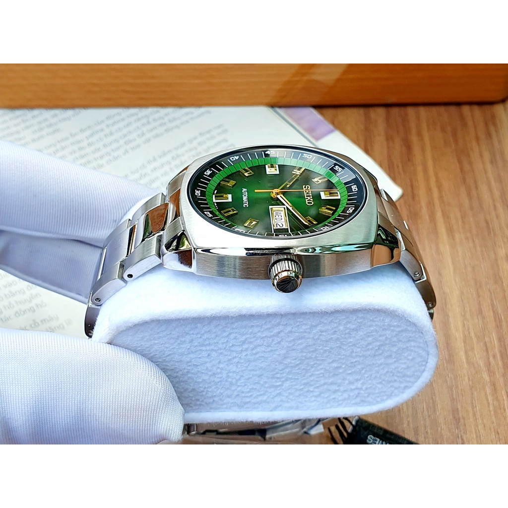 Đồng hồ chính hãng nam SEIKO Recraft Automatic Green Dial SNKM97- Máy cơ tự động - Kính cứng Chính Hãng