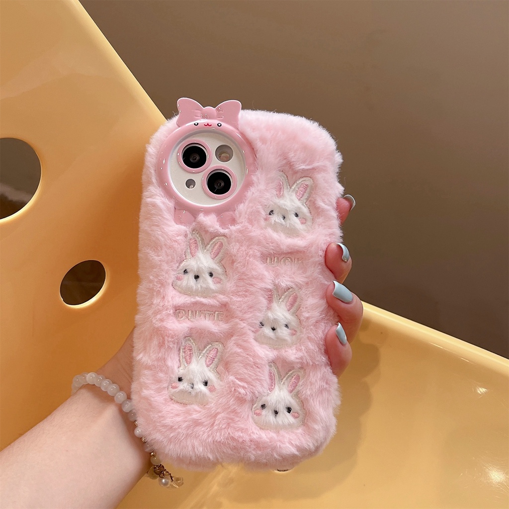 Ốp Điện Thoại Mềm Thêu Hình Thỏ Cho iphone 13 13pro max11 pro max 15 pro max