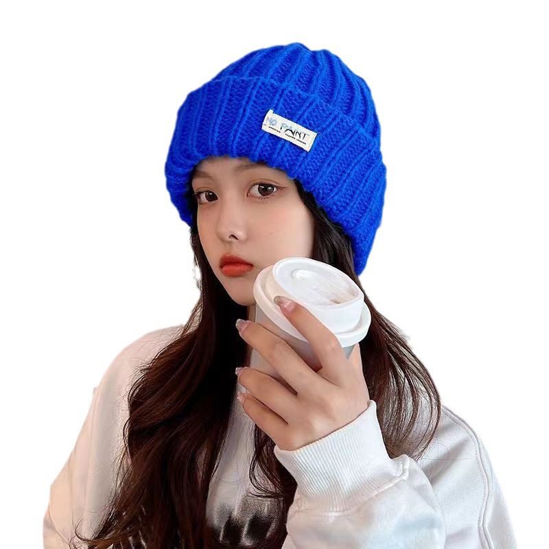 Mũ Len Dệt Kim Dày Dặn Giữ Ấm Mùa Đông Phong Cách Thời Trang Nhật Hàn