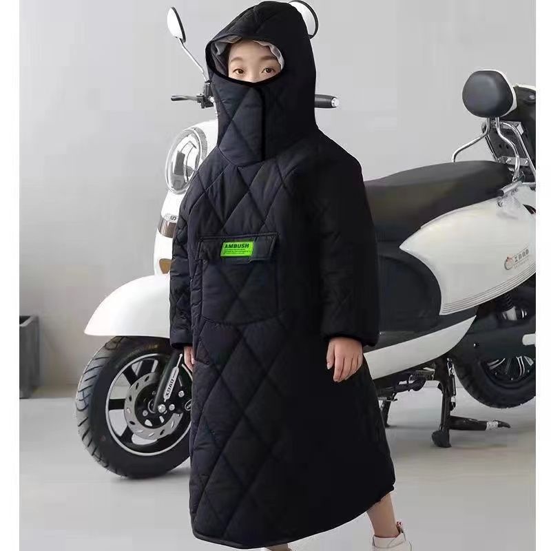 Tấm Chắn Gió Bằng Lông Cừu Dày Dặn Cho Bé Khi Đi Xe Máy
