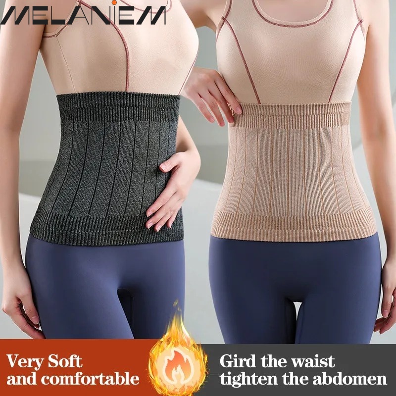 Đai Nịt Bụng Liền Mạch Co Giãn Giữ Ấm Làm Săn Chắc Vòng Eo Giảm Mỡ Bụng
