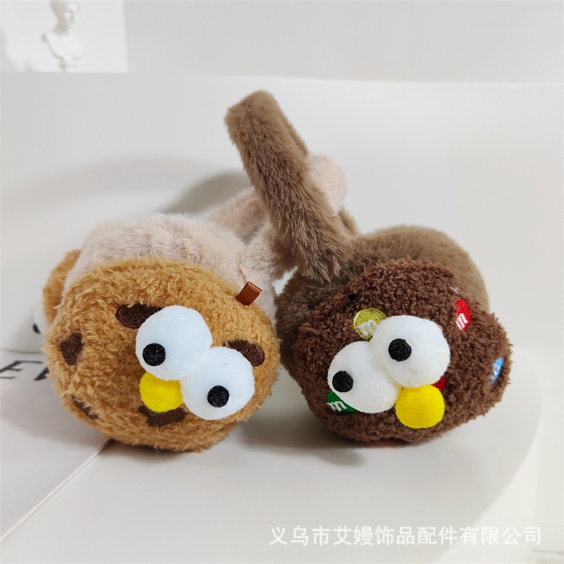 1 Bịt Tai Giữ Ấm Chống Lạnh Hình Bánh Quy Hoạt Hình Sáng Tạo Vui Nhộn Cho Bé