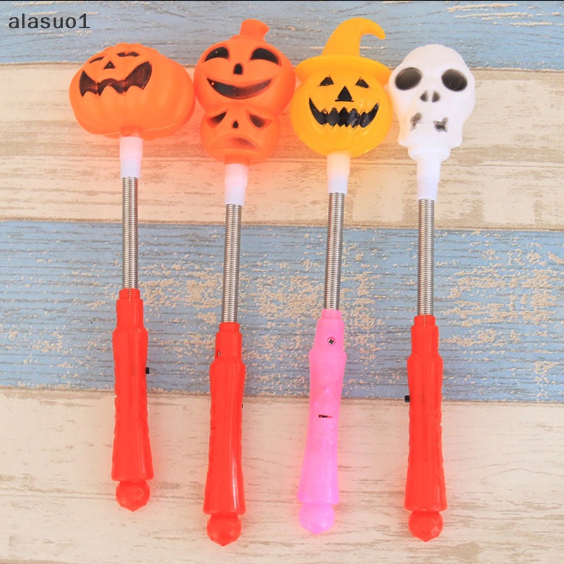 Gậy Đèn led Hình Đầu Lâu Bí Ngô Trang Trí halloween Phát Sáng Ma Thuật