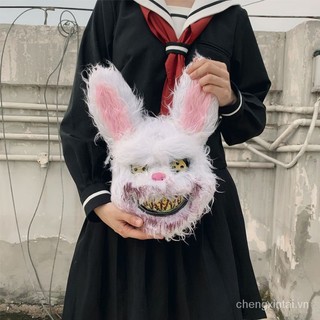 Bloody rabbit mask men's and women's fast-track Internet celebrity same killer rabbit mask Fox cat horror rabbit Halloween